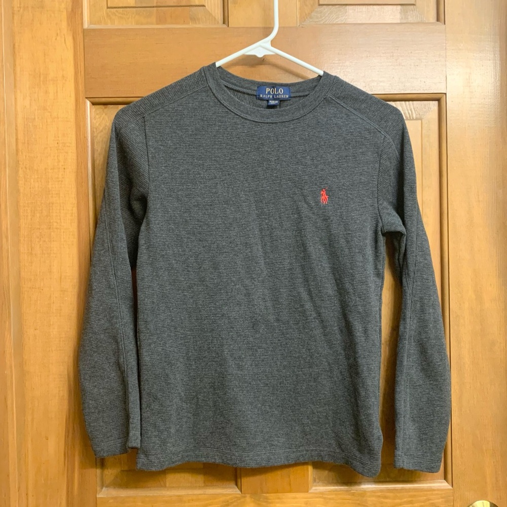 Polo by Ralph Lauren Charcoal Knit Top